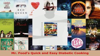 Download  Mr Foods Quick and Easy Diabetic Cooking EBooks Online