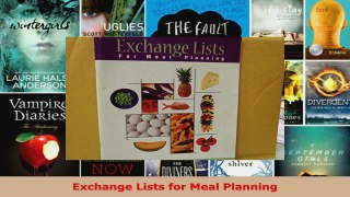 Read  Exchange Lists for Meal Planning EBooks Online