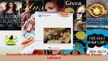 Download  Favorite French Art Songs  High Voice The Vocal Library Ebook Free