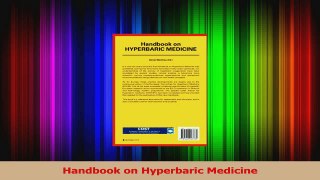 Handbook on Hyperbaric Medicine Read Online