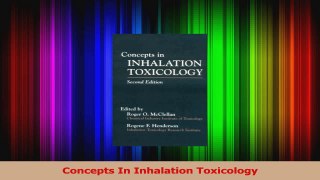 Concepts In Inhalation Toxicology Read Online