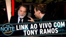 Léo Lins faz entrevista ao vivo com Tony Ramos