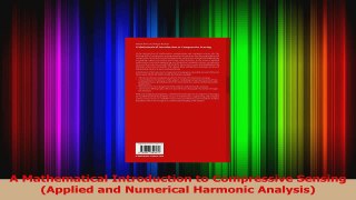Download  A Mathematical Introduction to Compressive Sensing Applied and Numerical Harmonic Ebook Online