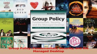 Read  Group Policy Fundamentals Security and the Managed Desktop Ebook Free