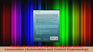 Download  Feedback Control of Dynamic Bipedal Robot Locomotion Automation and Control Engineering Ebook Online