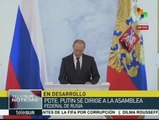 Putin dirige su mensaje anual al Parlamento ruso