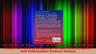 Download  Handbook of Algorithms for Wireless Networking and Mobile Computing Chapman  HallCRC Ebook Free
