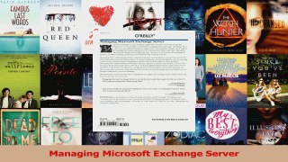 Read  Managing Microsoft Exchange Server Ebook Free