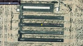 Multiple Landing Strips in the Desert in Eloy, Arizona, USA (Google Earth)