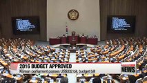 Korean parliament passes 2016 budget bill