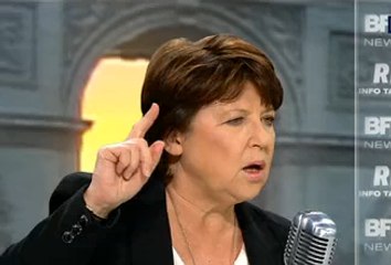 Aubry annonce une «gueule de bois» en cas de victoire du FN dans sa région