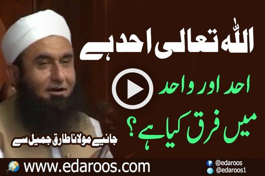 ALLAH Ahad Hai- Ahad Aur Wahid Mein Kya Farq Hai By Maulana Tariq Jameel