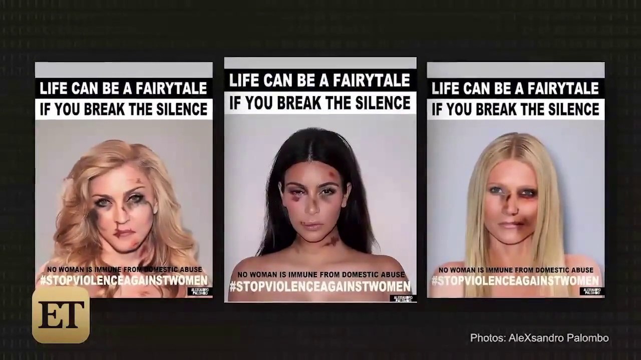 OMG! Kim Kardashian, Angelina Jolie Appear in Shocking Anti-Domestic Violence Campaign