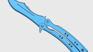 How to Make a Paper Butterfly Knife from CS:GO Counter Strike Global Offensive