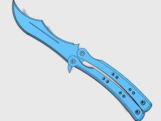 How to Make a Paper Butterfly Knife from CS:GO Counter Strike Global Offensive