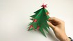 Paper Christmas tree DIY - learn how to make this Christmas craft from template - 3d Origami tree