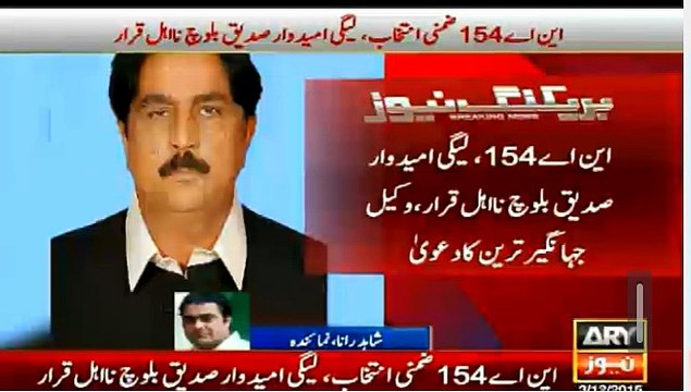 Siddique Balouch Disqualified