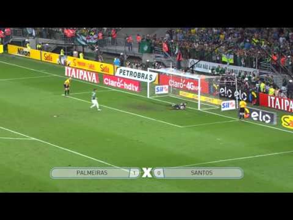 Gols - Copa do Brasil: Palmeiras 2 (4) x 1 (3) Santos