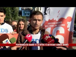 PERFORMANCA “DUAR KUNDËR DHUNËS” NË QENDËR TË QYTETIT