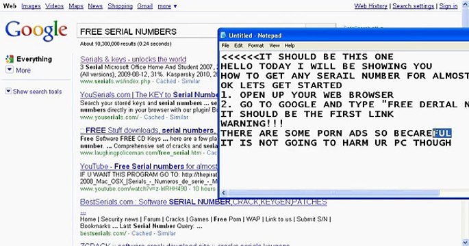 How to get the serial number of any software : Get serial # with a Google search