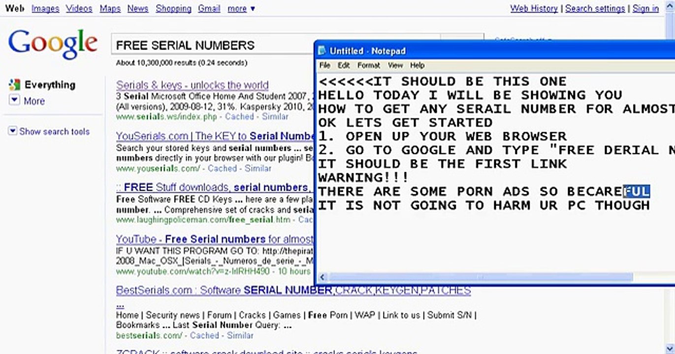 How to get the serial number of any software : Get serial # with a Google search