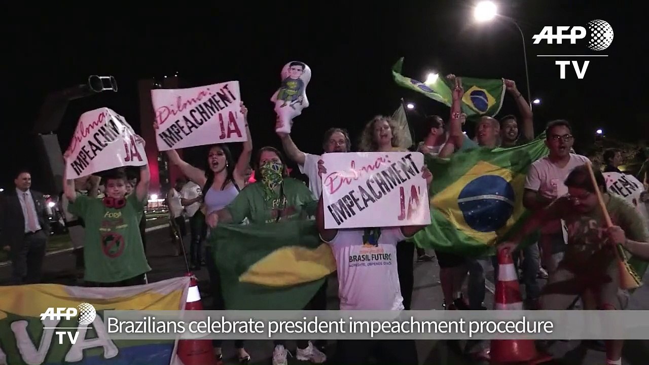 Brazilians celebrate impeachment procedure against president