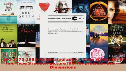 PDF Download  ISO 37731983 Cinematography  Tape splices for 8 mm Type S motionpicture film for PDF Online