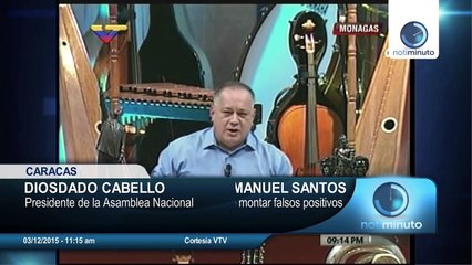 Diosdado Cabello acusó al mandatario de Colombia por presuntamente dar falsos positivos