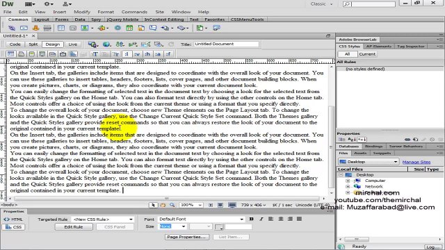 Adobe Dreamweaver CS6 Urdu Part 4