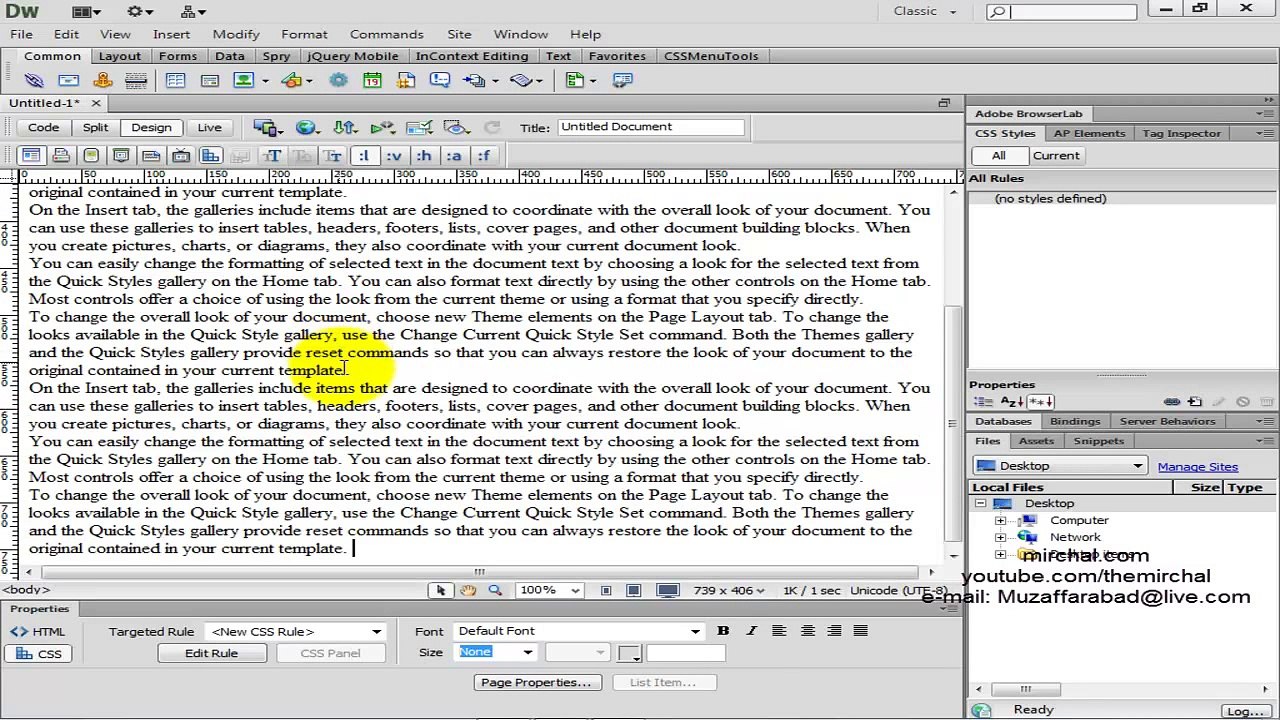 Adobe Dreamweaver CS6 Urdu  Part 4