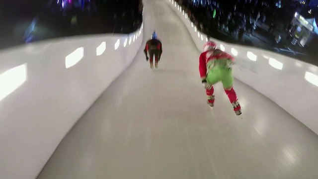 First Person View of a Downhill Ice Cross Course | Red Bull Crashed Ice 2015