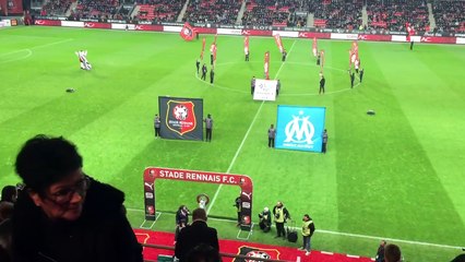 SRFC / OM entrée des joueurs et tifo du RCK décembre 2015