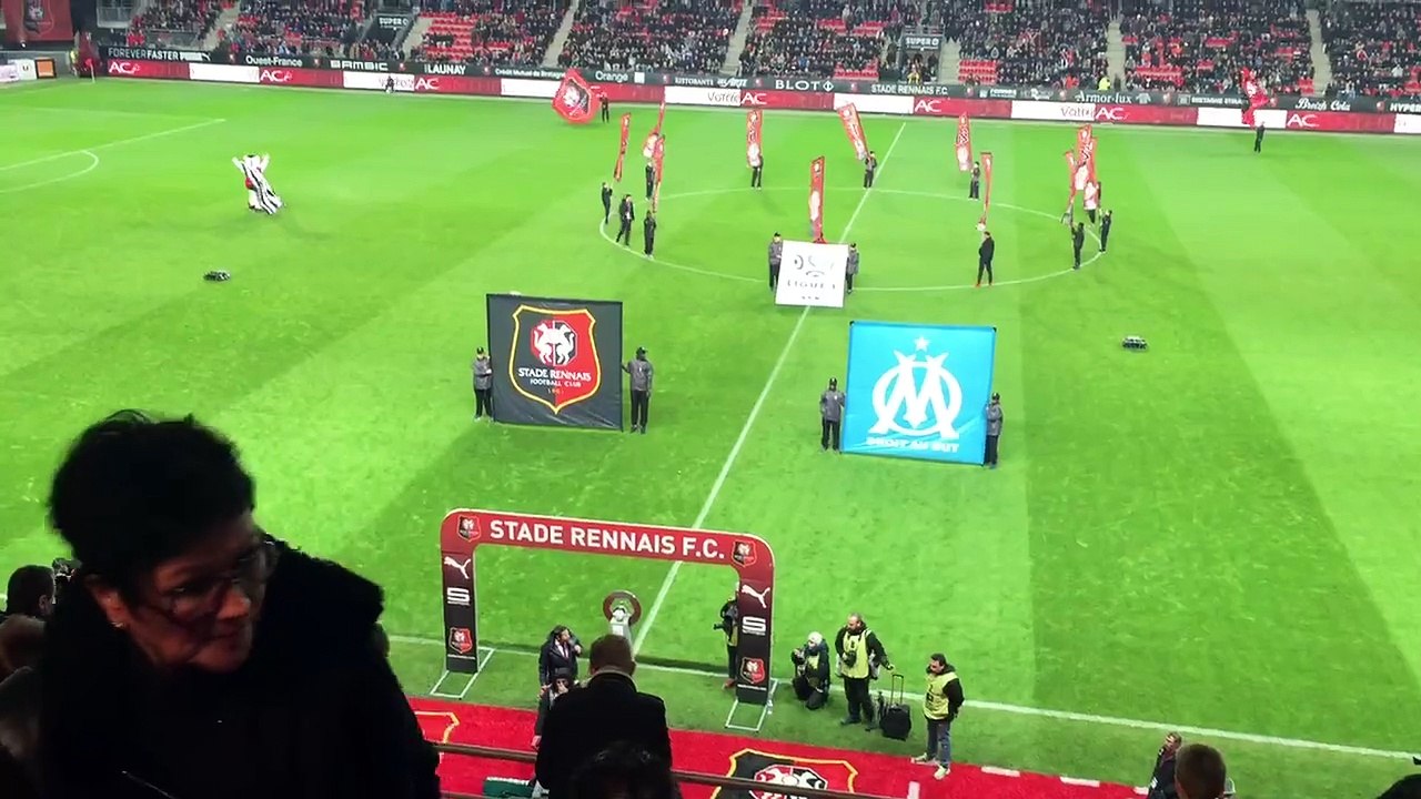 SRFC / OM entrée des joueurs et tifo du RCK décembre 2015