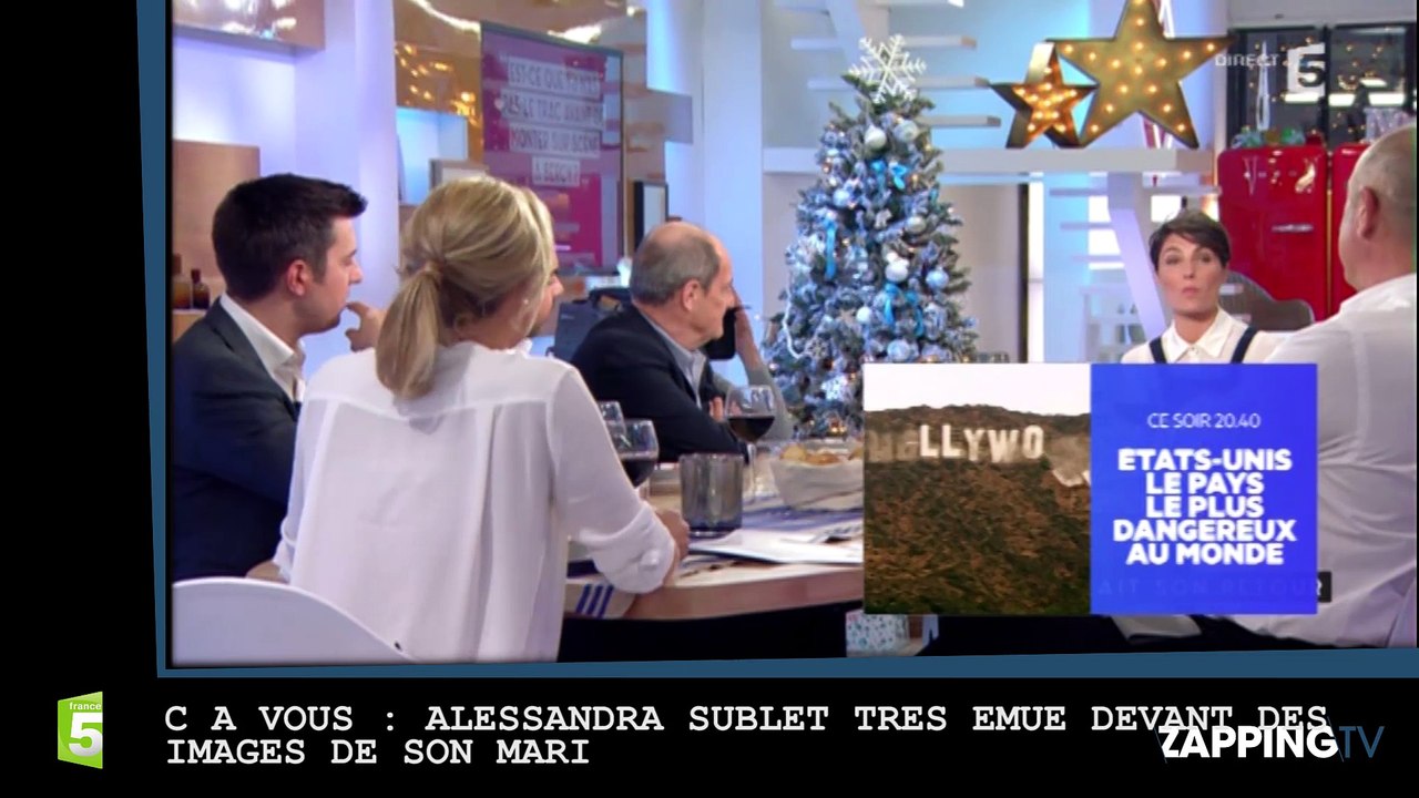 C à Vous : Alessandra Sublet très émue devant des images de son mari