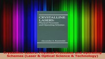 PDF Download  Crystalline Lasers Physical Processes and Operating Schemes Laser  Optical Science  PDF Full Ebook