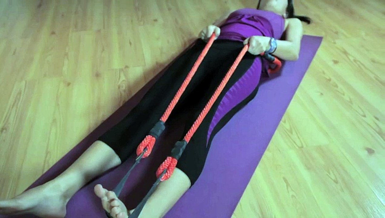 Calf Stretch Using a Rope