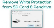 Remove Write Protection from SD Card or USB Pendrive