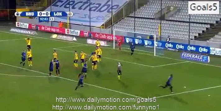 Stefano Denswil Amazing Free Kick Goal Club Brugge 1 - 0 Lokeren Beker Van Belgie 3-12-2015