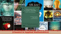 Read  Functions of a Complex Variable Theory and Technique Classics in Applied Mathematics PDF Online