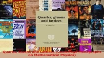 PDF Download  Quarks Gluons and Lattices Cambridge Monographs on Mathematical Physics PDF Full Ebook