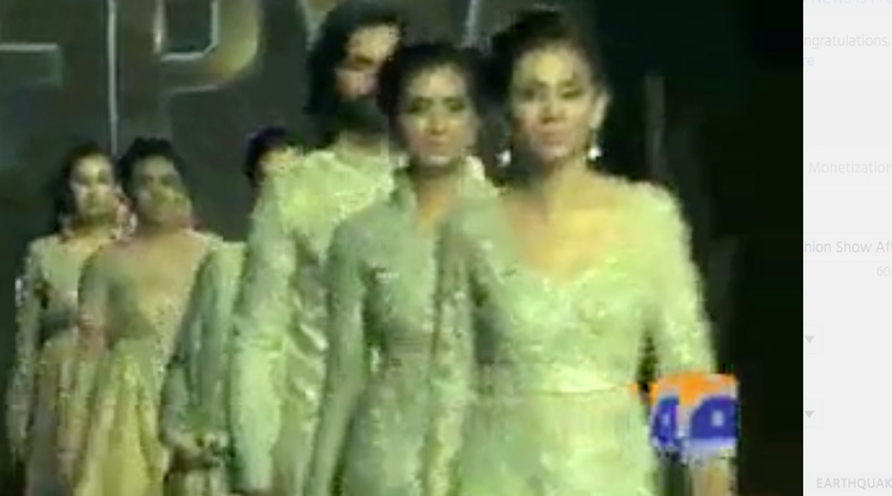 How GEO News is Promoting Vulgar Fashion Show After Earthqua