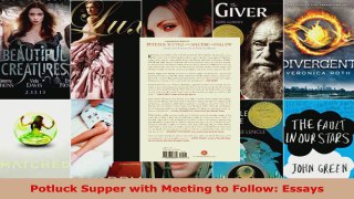 Read  Potluck Supper with Meeting to Follow Essays Ebook Free