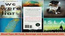 Read  Blood Type AB Food Beverage and Supplemental Lists EBooks Online