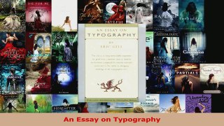 Download  An Essay on Typography Ebook Free