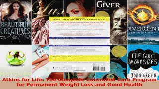 Read  Atkins for Life The Complete Controlled Carb Program for Permanent Weight Loss and Good EBooks Online
