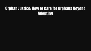 Orphan Justice: How to Care for Orphans Beyond Adopting [Read] Online