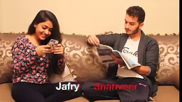 What girls do when they read something funny on their phone