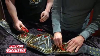 Sheamus sideplates are installed on the WWE World Heavyweight Championship Nov 30 2015