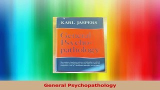General Psychopathology Download