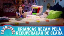 Crianças rezam pela recuperação de Clara